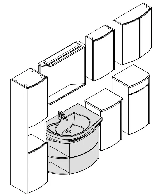 RAVAK X000000162 - L Rosa Comfort Washbasin Cabinet