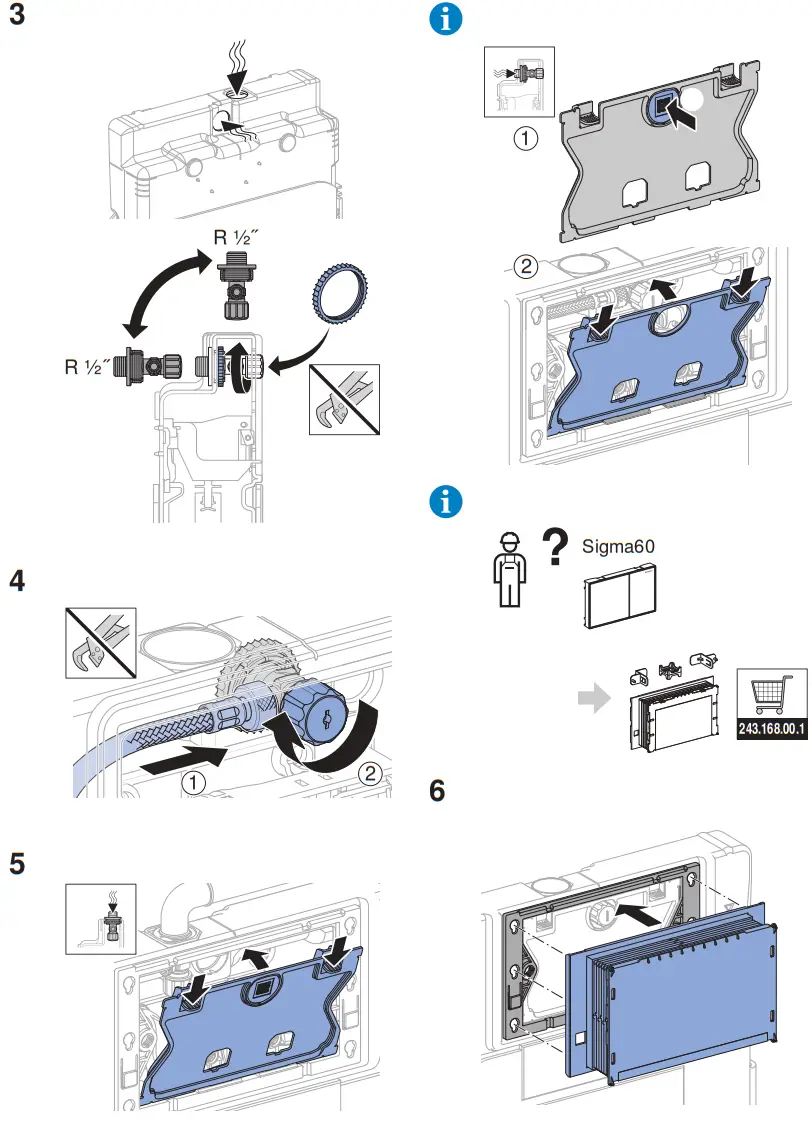 GEBERIT Kombifix Basic Frame for Wall Mounted Toilet fig5