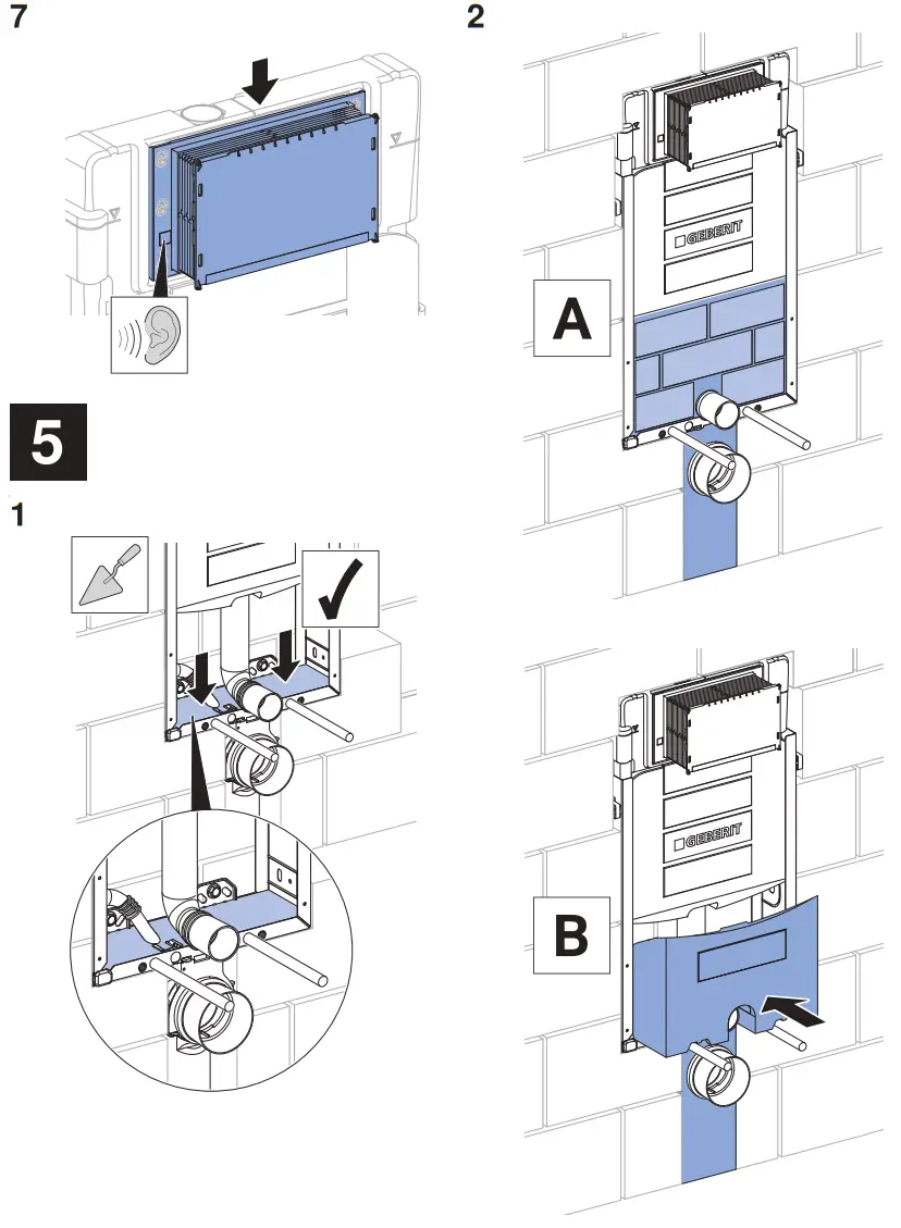 GEBERIT Kombifix Basic Frame for Wall Mounted Toilet fig6