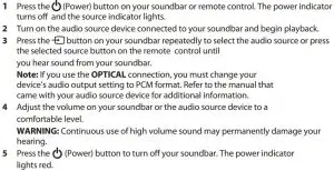FIG 16 Listening to your soundbar