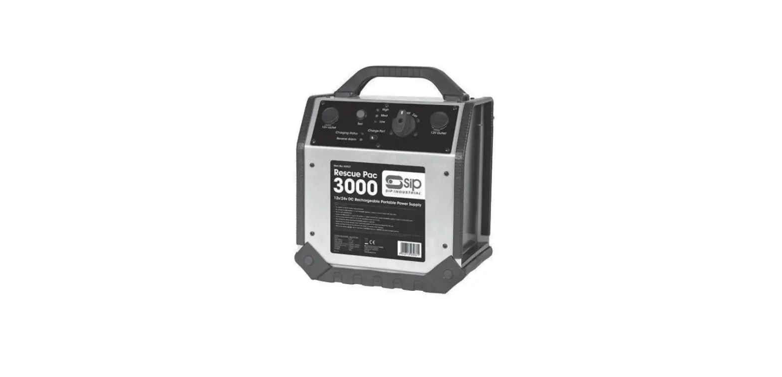 Sip Industrial 03937 3000 12 Rescue Pac Instruction Manual Sip Industrial 03937 3000 12 Rescue Pac Instruction Manual