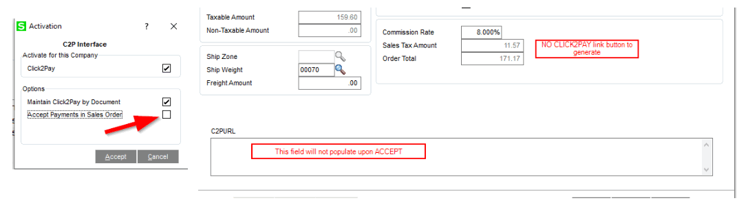 paya CLICK2PAY Sage 100 Sales Order Processing - fig1