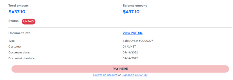 paya CLICK2PAY Sage 100 Sales Order Processing - fig4