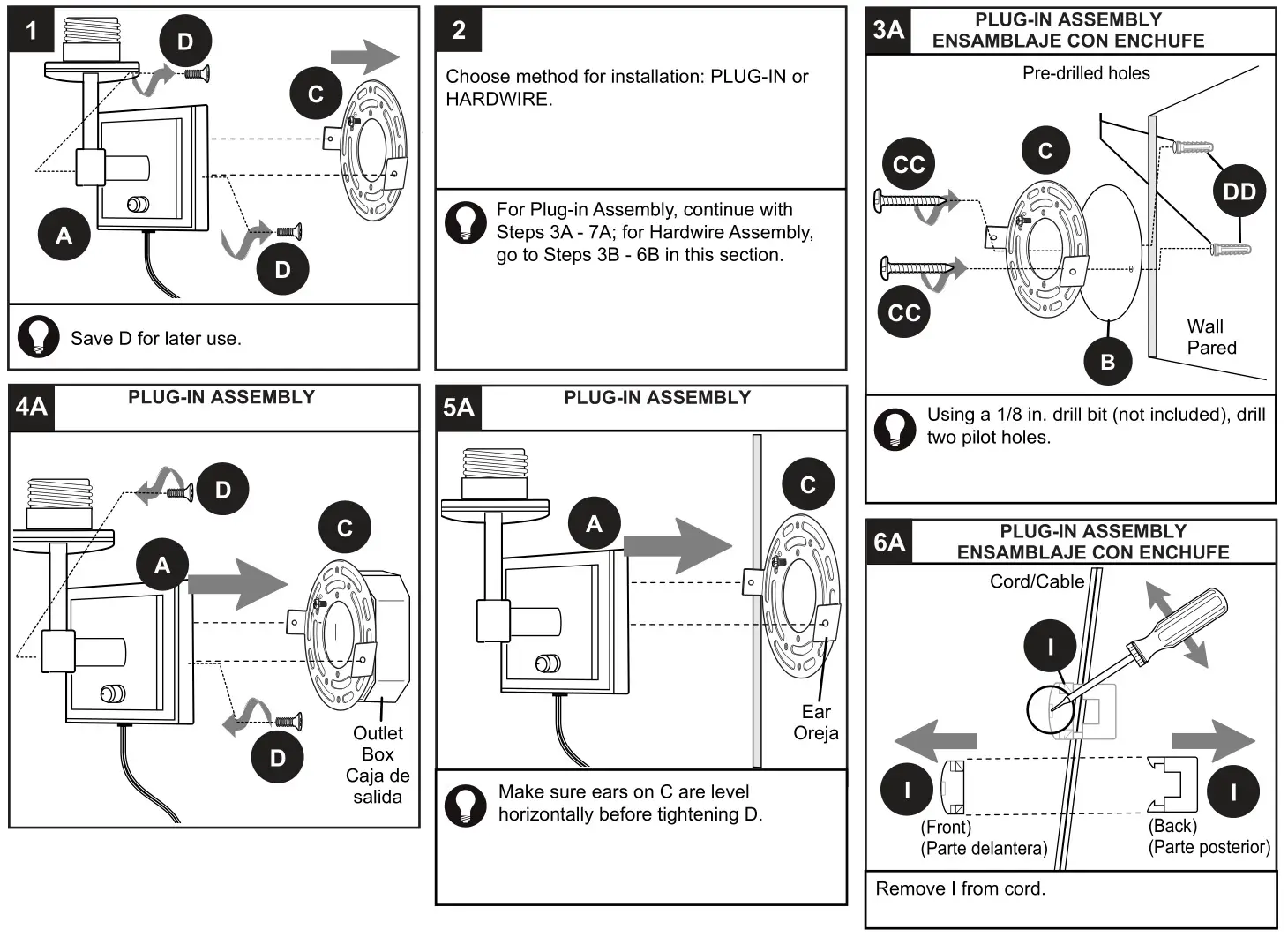 allen roth WS61-1MBK Eldora 1-Light Matte Black Transitional Wall Sconce - INSTALLATION OVERVIEW 2