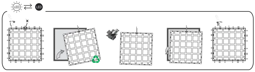 SHADA S801080 25W 4500lm 4000K UGR LED Light - fig 1
