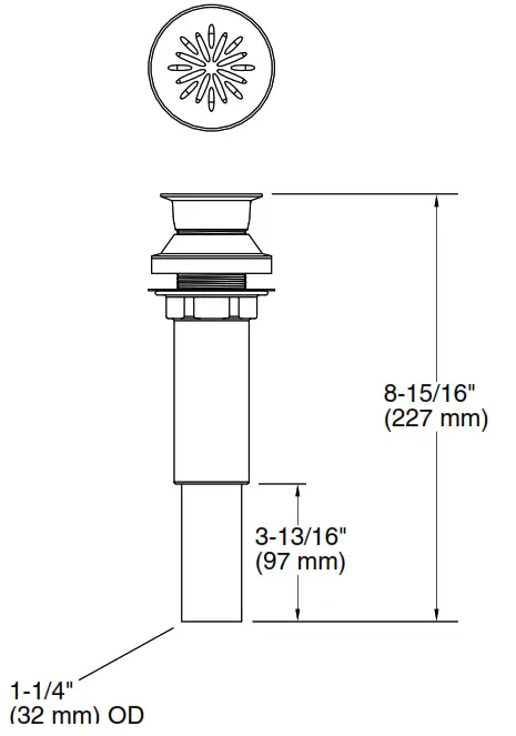 KOHLER K-7107 Decorative Grid Drain Without Overflow - 1