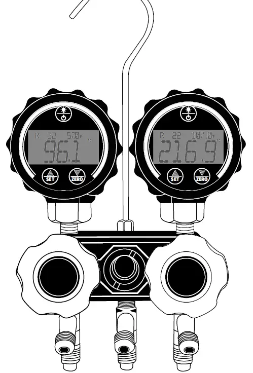 Mastercool Black Series Mini Fold Compact Manifold 2