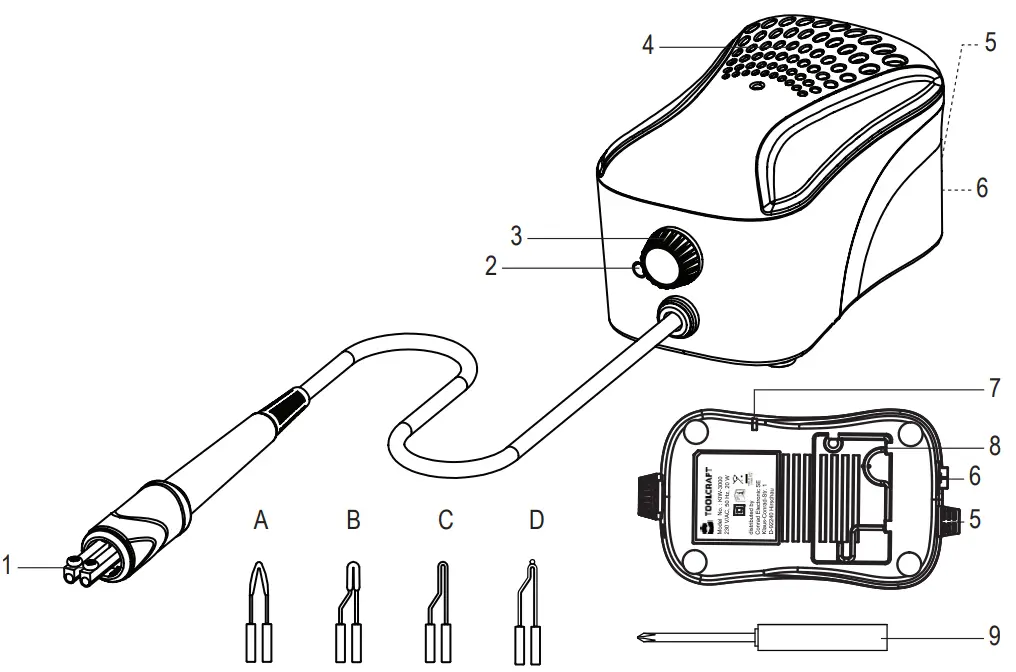 TOOLCRAFT 2290938 Multi-Purpose 670 °C Burning Station - fig 1