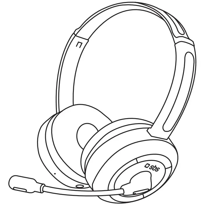 sbs TESMHEADPHBTK Wireless Headset with Integrated Adjustable Microphone