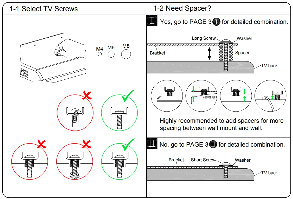 Mounting Dream MD2361 K Low Profile TV Wall Mount - Hardware1