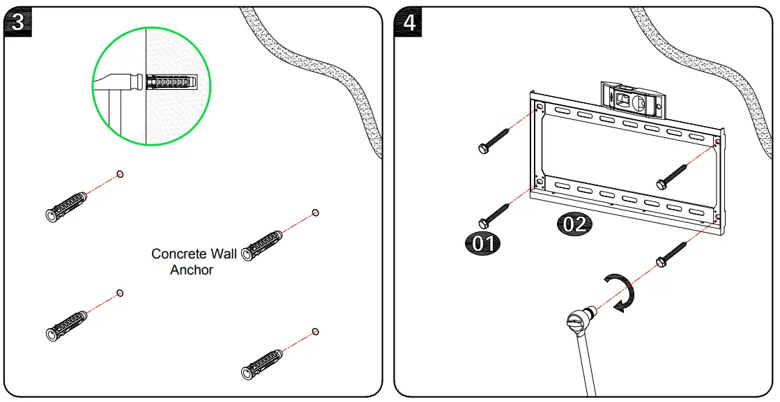 Mounting Dream MD2361 K Low Profile TV Wall Mount - STEP 2B1