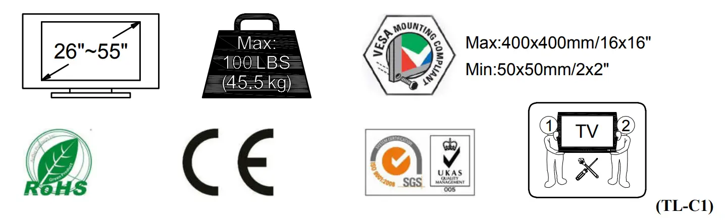 Mounting Dream MD2361 K Low Profile TV Wall Mount - figar