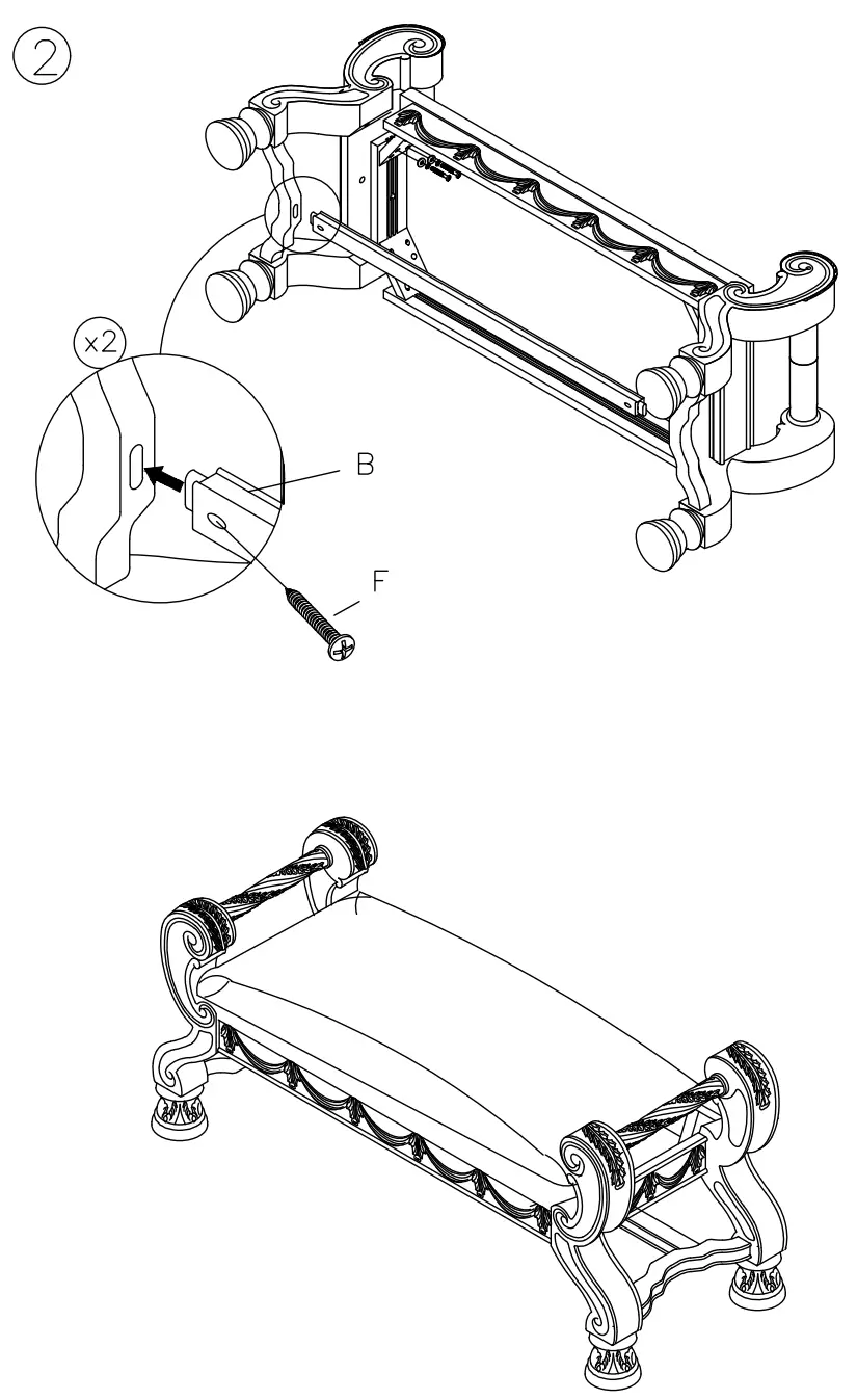 ASHLEY B553 09 Millennium Living Room North Shore Upholstered Bench-fig3