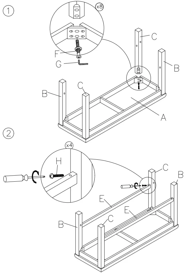 ASHLEY D631-09 Upholstered Dining Bench-FIG3