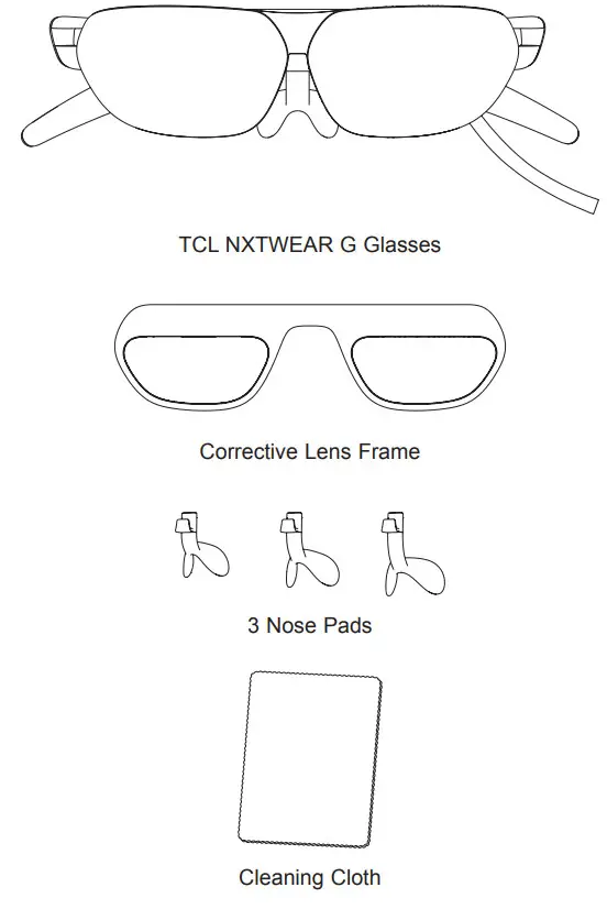 TCL NXTWEAR G Glasses - Contents