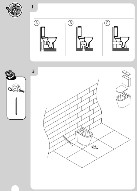 SENSEA NEO Back to Wall Toilet Bowl - fig 1