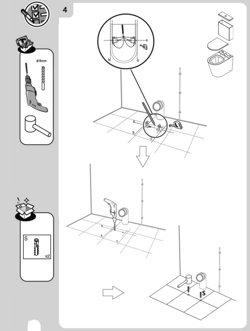 SENSEA NEO Back to Wall Toilet Bowl - fig 2