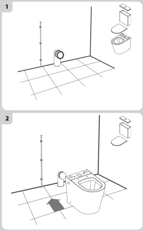 SENSEA NEO Back to Wall Toilet Bowl - fig