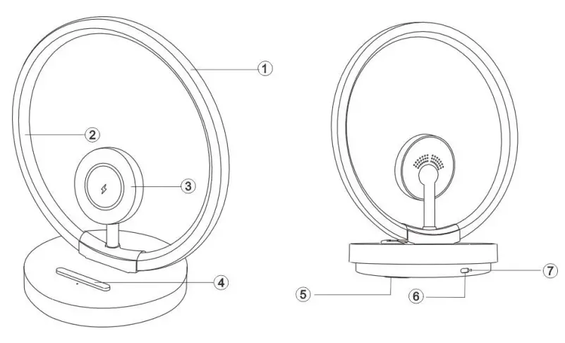 kogan KALAMPBDWLA Bedside Lamp with 15W Wireless Charger - OVERVIEW