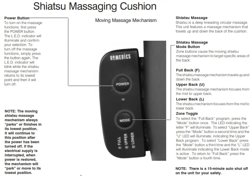 Homedics MCS-100 Shiatsu Massaging Cushion Moving Massage Mechanism - Shiatsu Massaging Cushion 2
