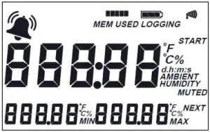InTemp CX450 Temp Relative Humidity Data Logger - InTemp CX450 Temp Relative Humidity Data Logger - lcd
