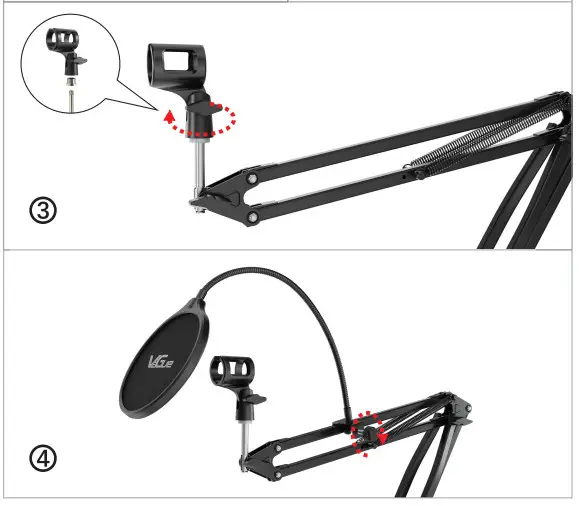 VeGue VA20 Microphone Boom Arm Stand-2