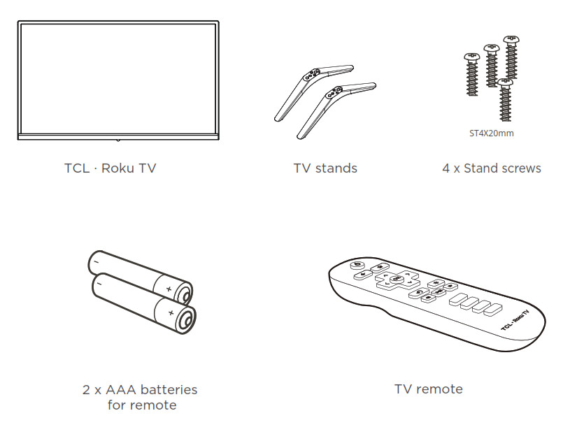 TCL 3-Series 32S331 HD LED Smart Roku TV-BOX