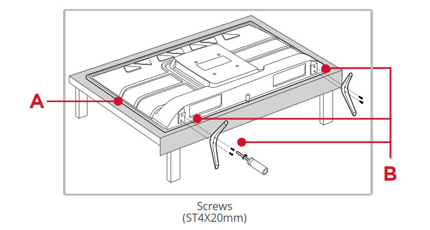 TCL 3-Series 32S331 HD LED Smart Roku TV- stand