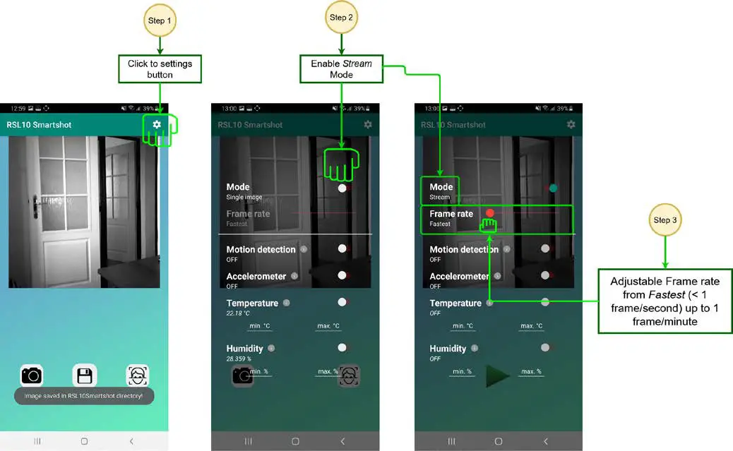 onsemi RSL10 Smart Shot Camera - Capture Stream of Images