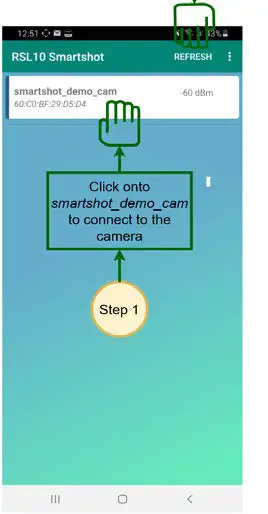 onsemi RSL10 Smart Shot Camera - Connect to the Camera