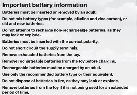 imporatant batteries information
