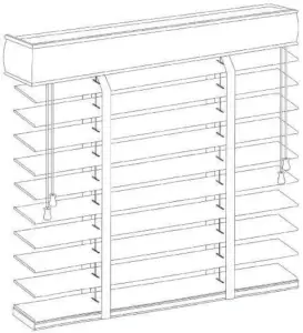 Select Blinds 2 Inch Modern Wood Horizontal Blind