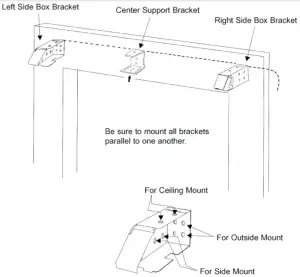 Select Blinds 2 Inch Modern Wood Horizontal Blind - Mounting Brackets
