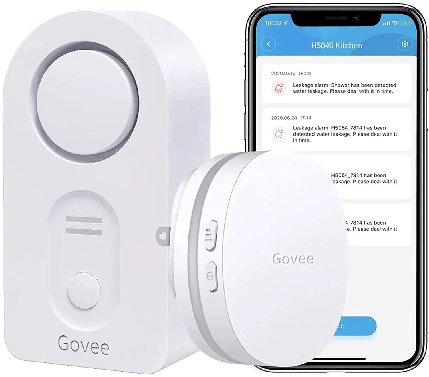 Govee H5040+H5054 Water Detector with WiFi Gateway
