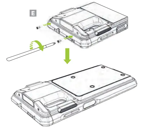 KOAMTAC SKX SmartSled Integrated Sled Barcod Scanner - assembiy e