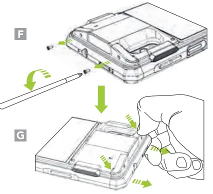 KOAMTAC SKX SmartSled Integrated Sled Barcod Scanner - assembiy f g