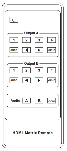 CONCORD HDMI Matrix Switcher Splitter - IR Remote