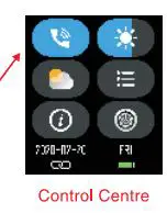 STORM SM2 Men Smart Watch Instructions - Control Centre