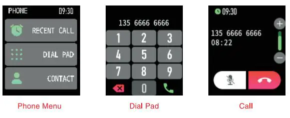 STORM SM2 Men Smart Watch Instructions - Introduction to the call Function