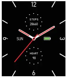 STORM SM2 Men Smart Watch Instructions - Main Watch Dial