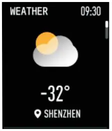 STORM SM2 Men Smart Watch Instructions - Weather Information