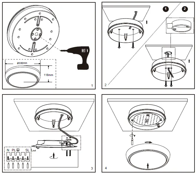 ROBUS R100LEDES-01 Golf LED With Pro Duffuser 4000K Emergency and Microwave Sensor-5
