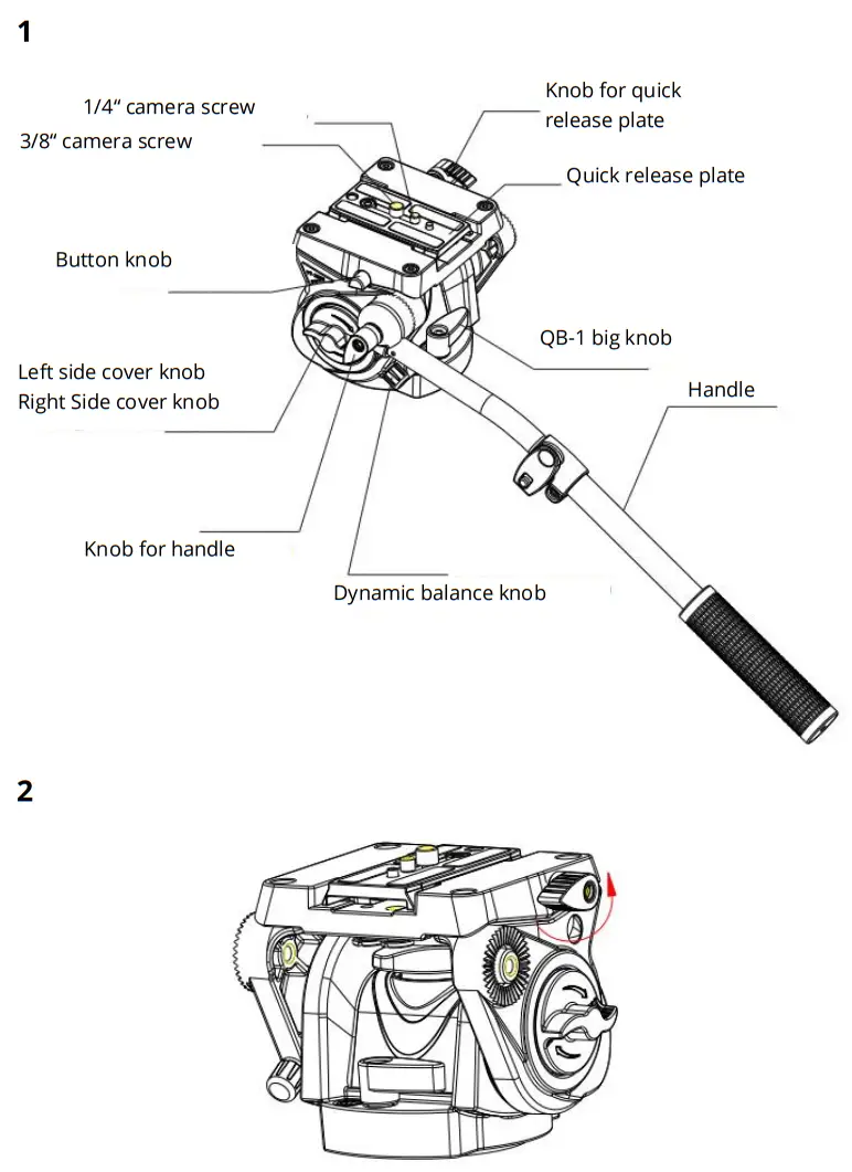 KINGJOY C86M Professional Carbon Fiber Tripod for Digital Camera- Fig1