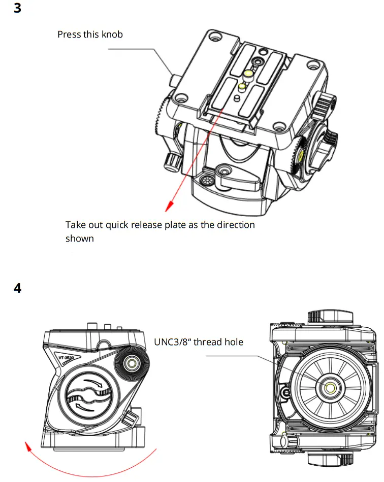 KINGJOY C86M Professional Carbon Fiber Tripod for Digital Camera-fig3