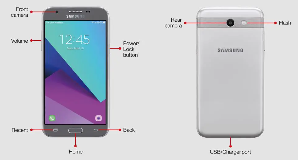 Samsung Galaxy J7 V SIM or Battery Setup Guide - About your phone