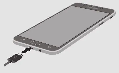 Samsung Galaxy J7 V SIM or Battery Setup Guide - Charge your phone