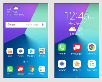 Samsung Galaxy J7 V SIM or Battery Setup Guide - Home screen mode