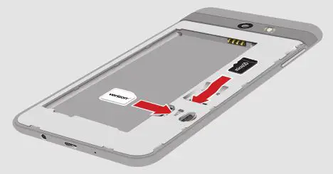 Samsung Galaxy J7 V SIM or Battery Setup Guide - Insert the microSD card