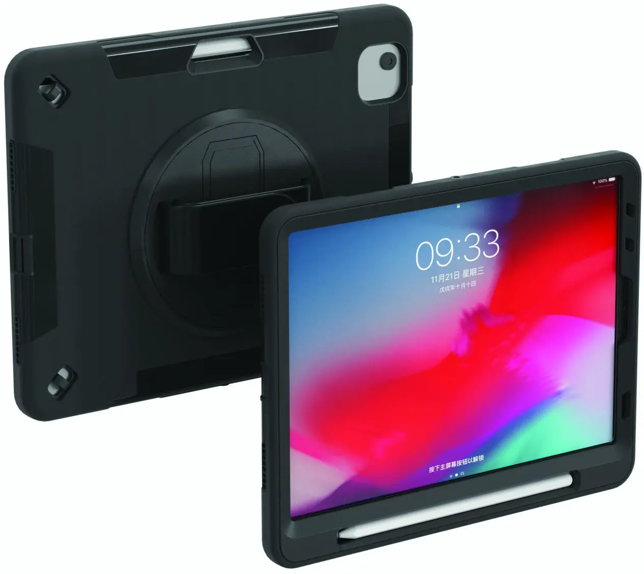 CTA PAD-PCGK11 Protective Case with Built-In 360 Degree Rotatable Grip Kickstand