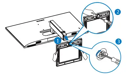 PHILIPS 279E1 E Line 4K LCD Monitor- Install base stand 2